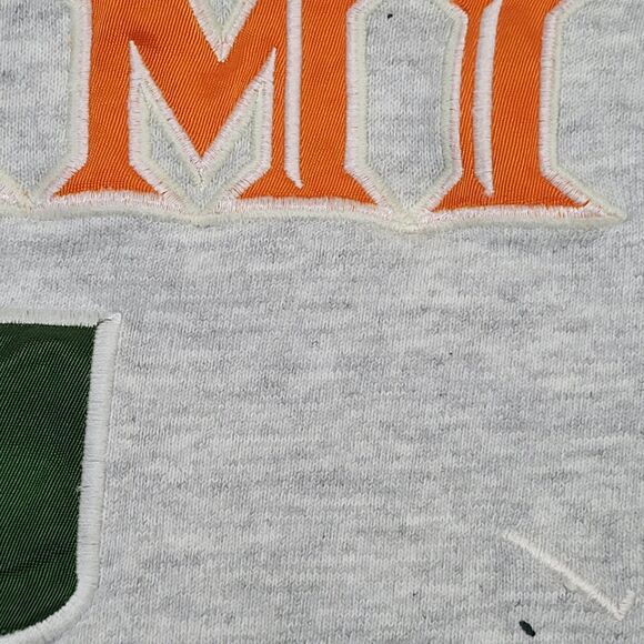 Vintage NIKE Miami Canes Sweatshirt Womens 3XL 28x24 Gray - Picture 15 of 16
